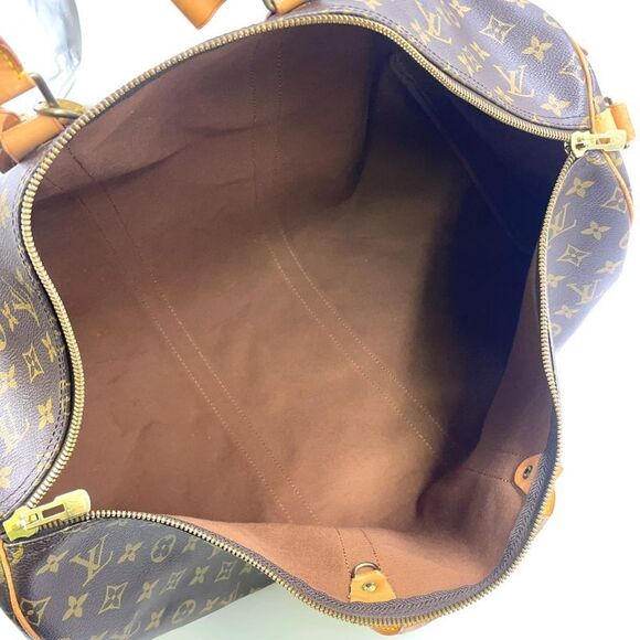 Louis Vuitton Keepall Bandoliere 55 Monogram Leather × PVC Brown Boston Bag - Picture 3 of 15